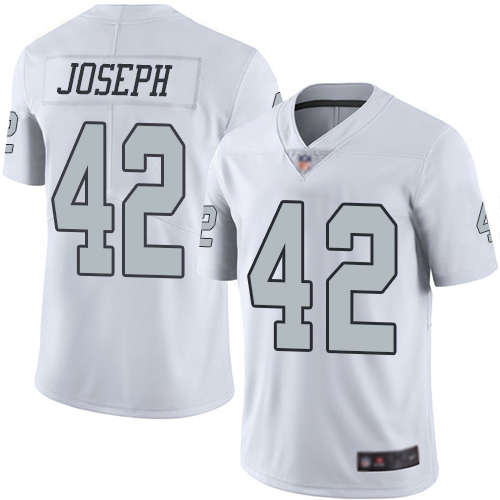 Men Oakland Raiders Limited White Karl Joseph Jersey NFL Football #42 Rush Vapor Untouchable Jersey